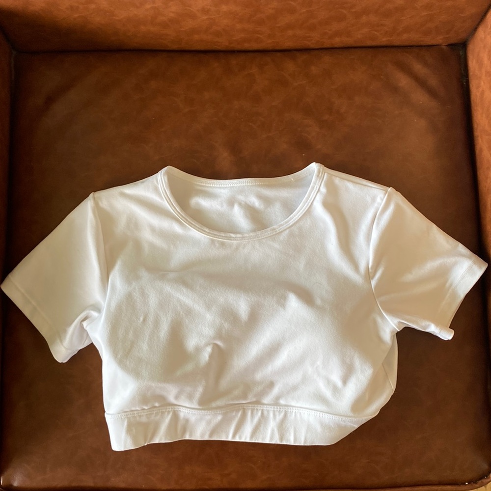 NVGTN White Open Back Tee